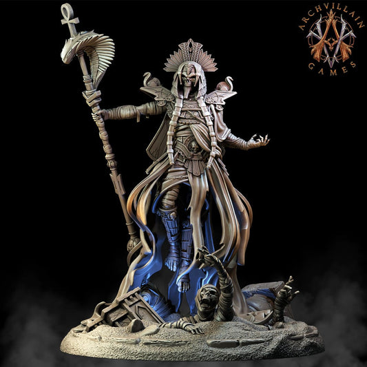 3D Printed Archvillain Games The God King Undead The Empire of Sands 28 32mm D&D - 3D Printing Boss 