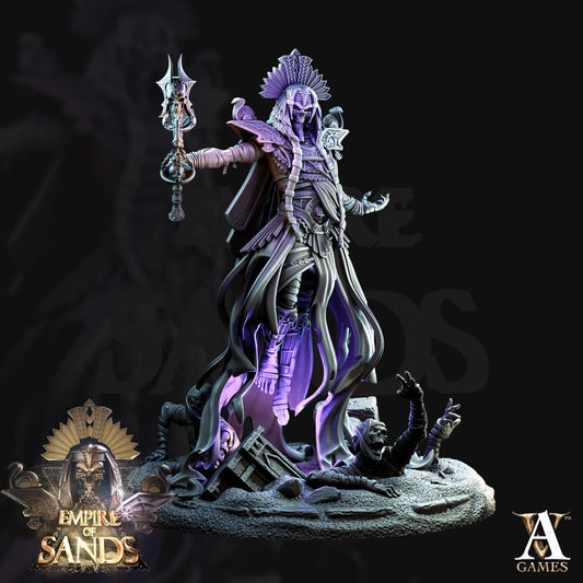 3D Printed Archvillain Games The God King Undead The Empire of Sands 28 32mm D&D - 3D Printing Boss 
