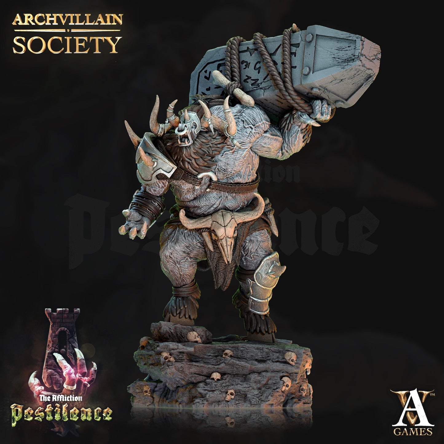 3D Printed Archvillain Games Theron the Vicious Archvillain Society Vol. XXIII 28 32mm D&D - 3D Printing Boss 