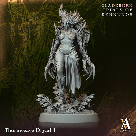 3D Printed Archvillain Games Thornweave Dryad Gladeborn - Trials of Kernunos 28 32mm D&D - 3D Printing Boss 