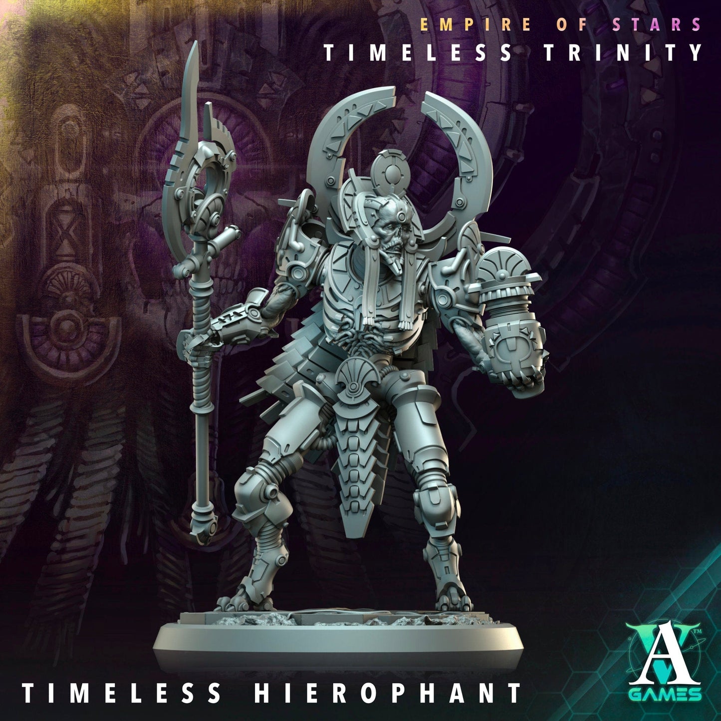3D Printed Archvillain Games Timeless Hierophant Praetorians Empire of Stars Timeless Trinity 28 32mm D&D - 3D Printing Boss 