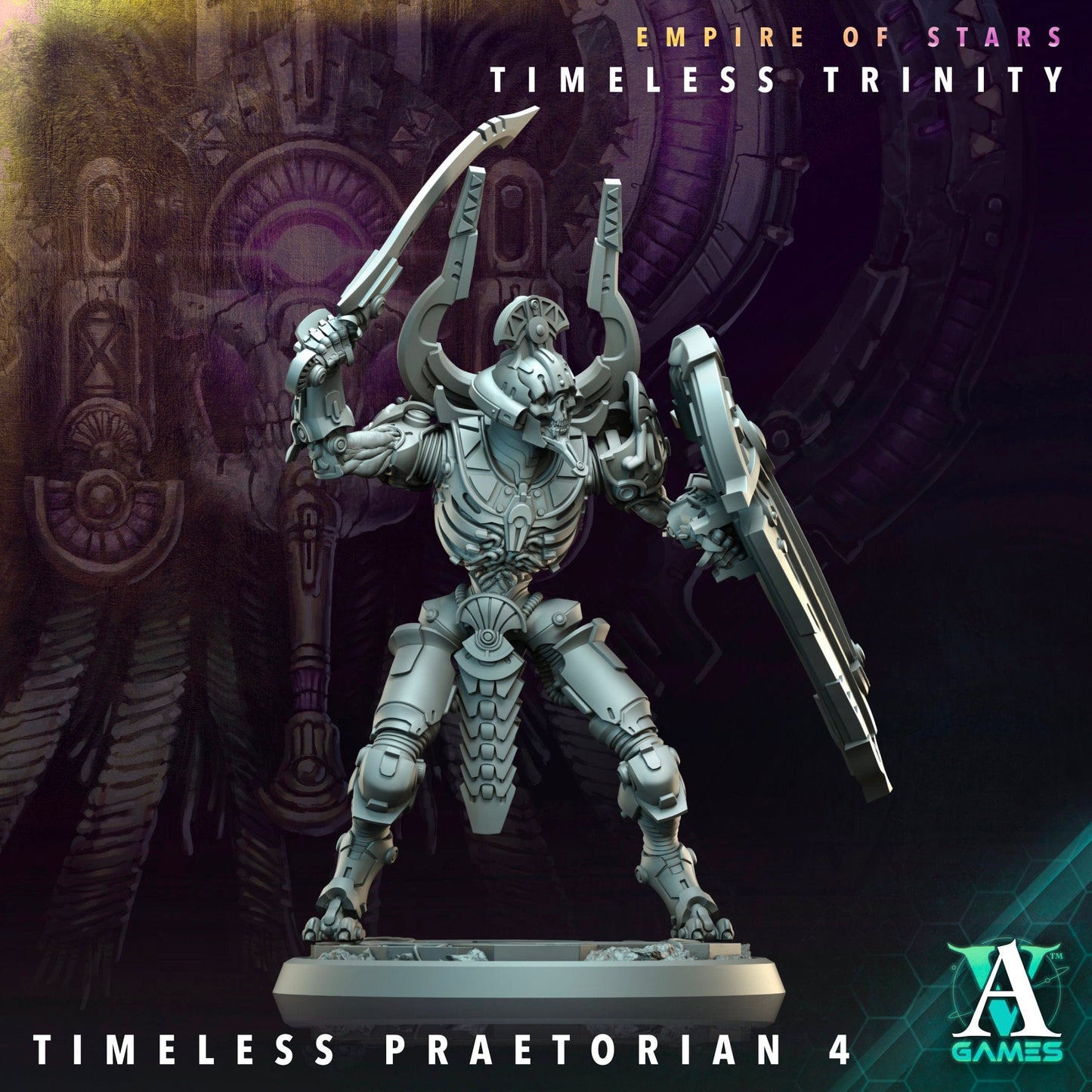 3D Printed Archvillain Games Timeless Hierophant Praetorians Empire of Stars Timeless Trinity 28 32mm D&D - 3D Printing Boss 