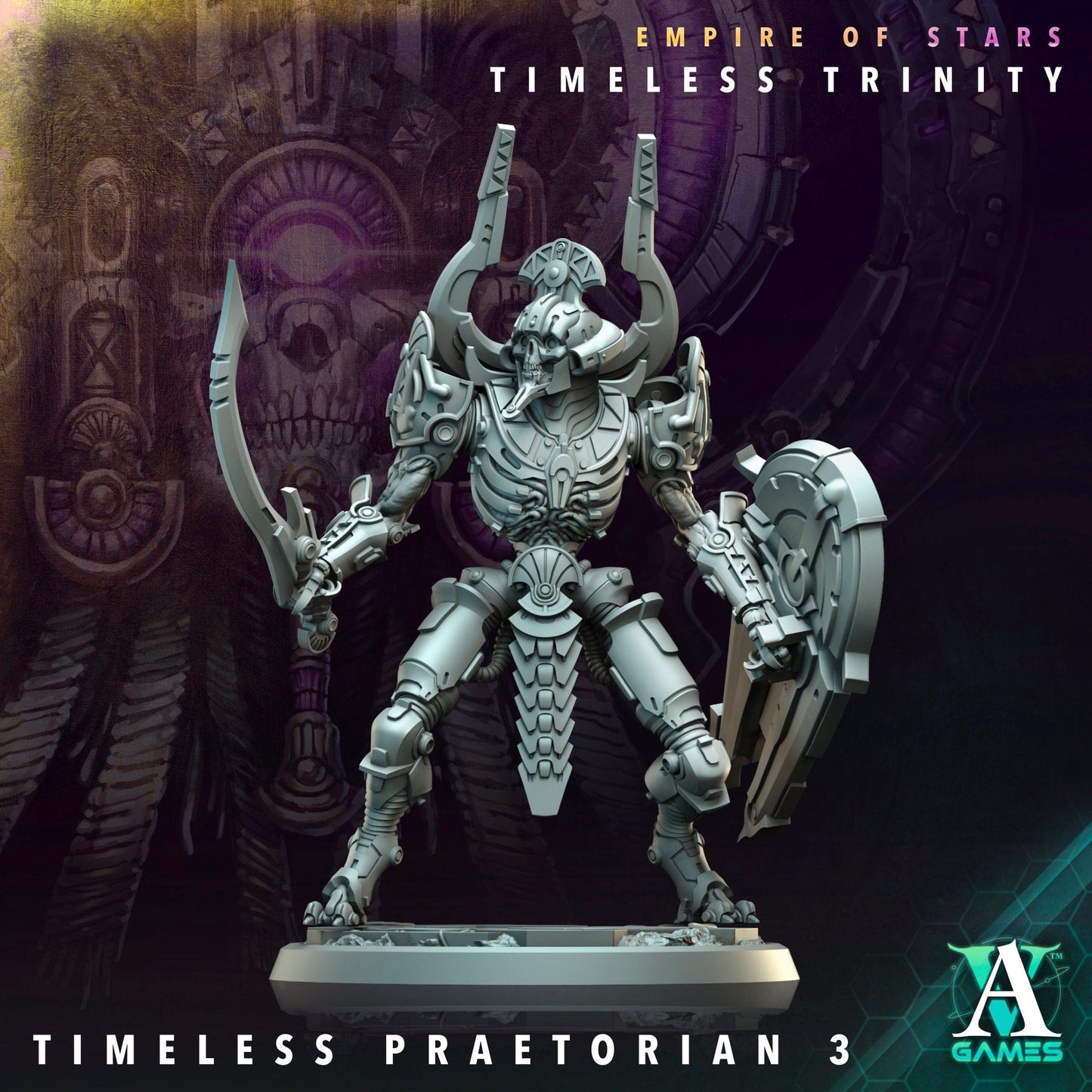 3D Printed Archvillain Games Timeless Hierophant Praetorians Empire of Stars Timeless Trinity 28 32mm D&D - 3D Printing Boss 