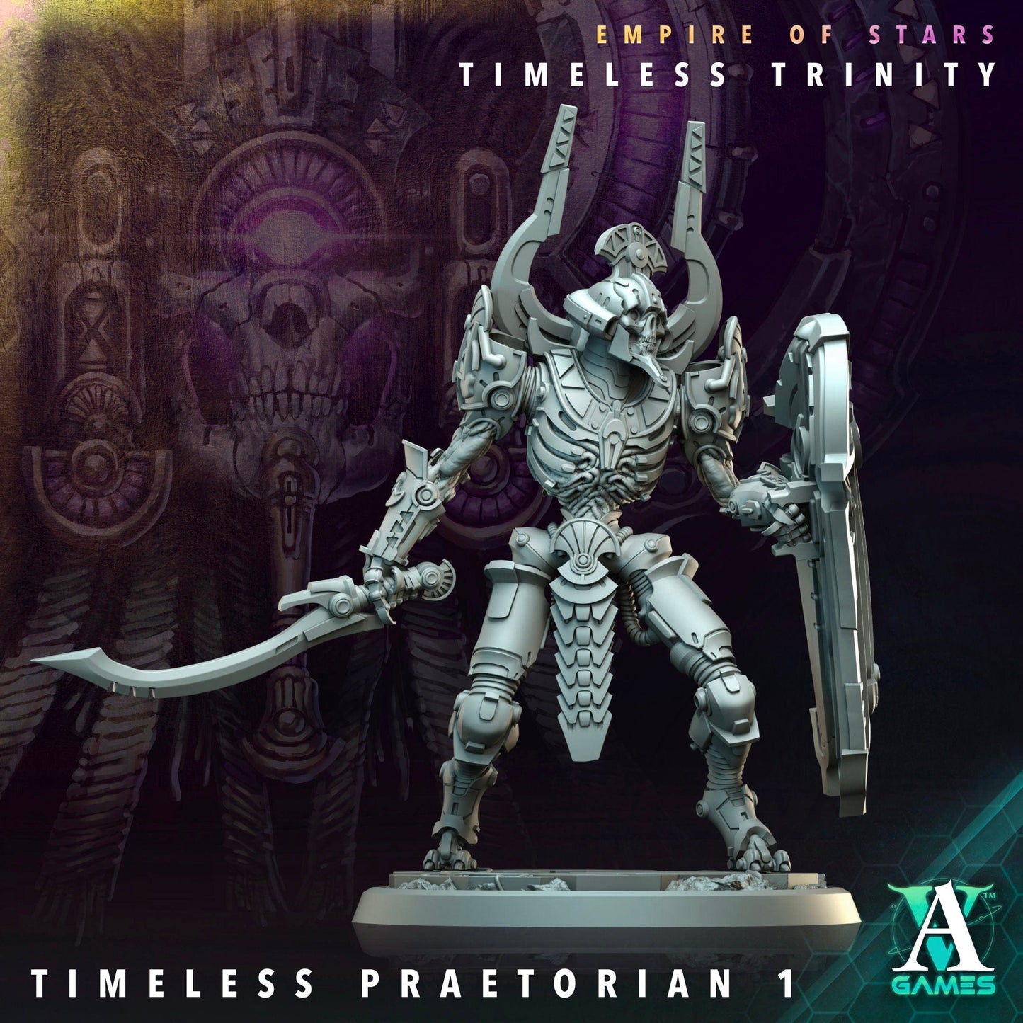 3D Printed Archvillain Games Timeless Hierophant Praetorians Empire of Stars Timeless Trinity 28 32mm D&D - 3D Printing Boss 