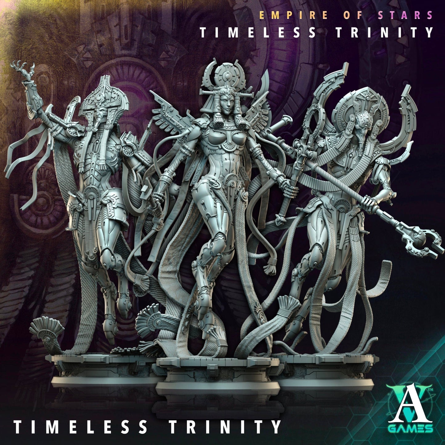 3D Printed Archvillain Games Timeless Trinity Empire of Stars Timeless Trinity 28 32mm D&D - 3D Printing Boss 