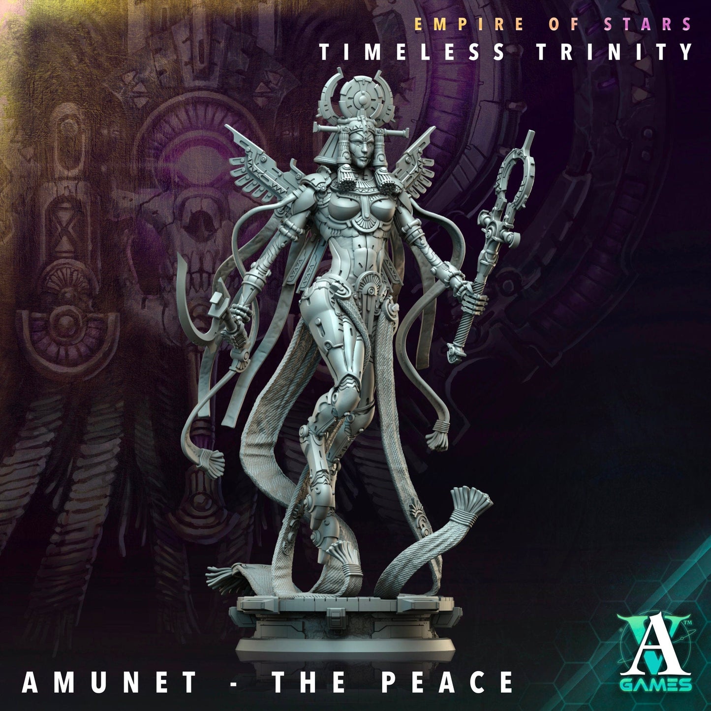 3D Printed Archvillain Games Timeless Trinity Empire of Stars Timeless Trinity 28 32mm D&D - 3D Printing Boss 