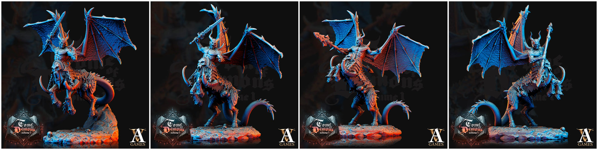 3D Printed Archvillain Games Tome of Demons Vol. 1 - Decataurs 28mm 32mm D&D - 3D Printing Boss 
