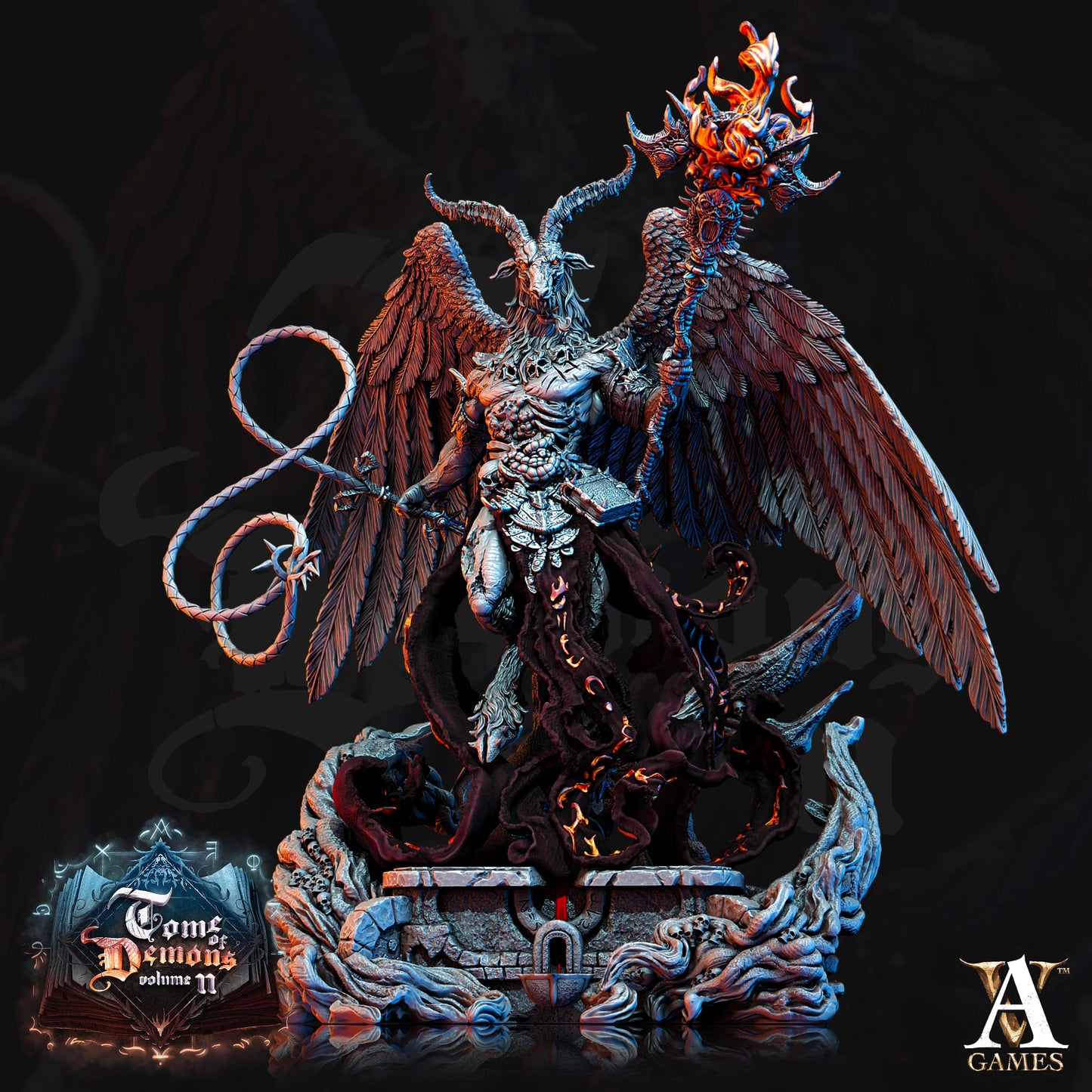 3D Printed Archvillain Games Tome of Demons Vol. II Adramal - Seneschal of Orcus 28mm 32mm D&D - 3D Printing Boss 