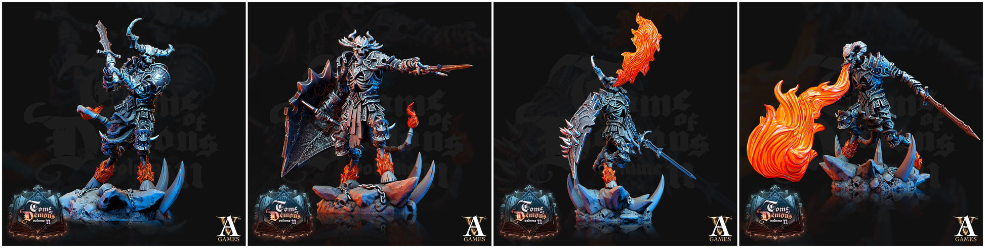 3D Printed Archvillain Games Tome of Demons Vol. II - Demonskulls 28mm 32mm D&D - 3D Printing Boss 