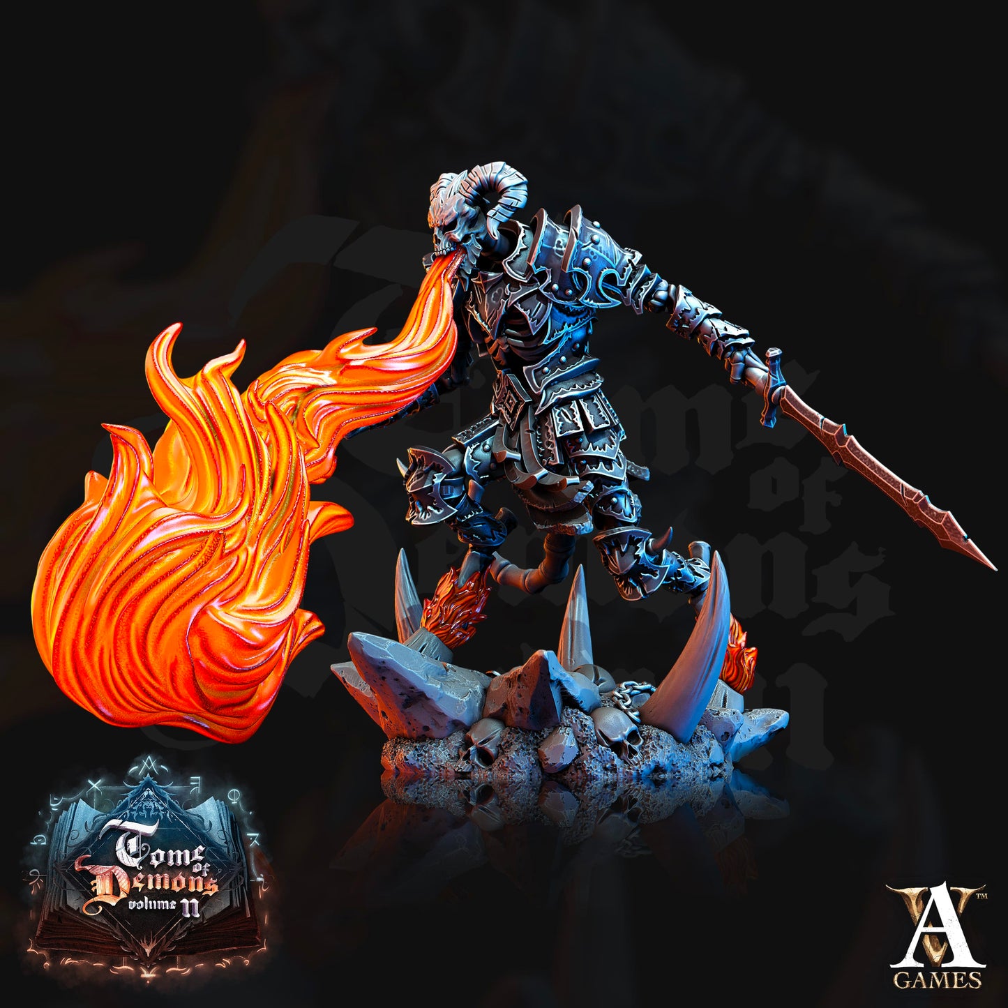 3D Printed Archvillain Games Tome of Demons Vol. II - Demonskulls 28mm 32mm D&D - 3D Printing Boss 