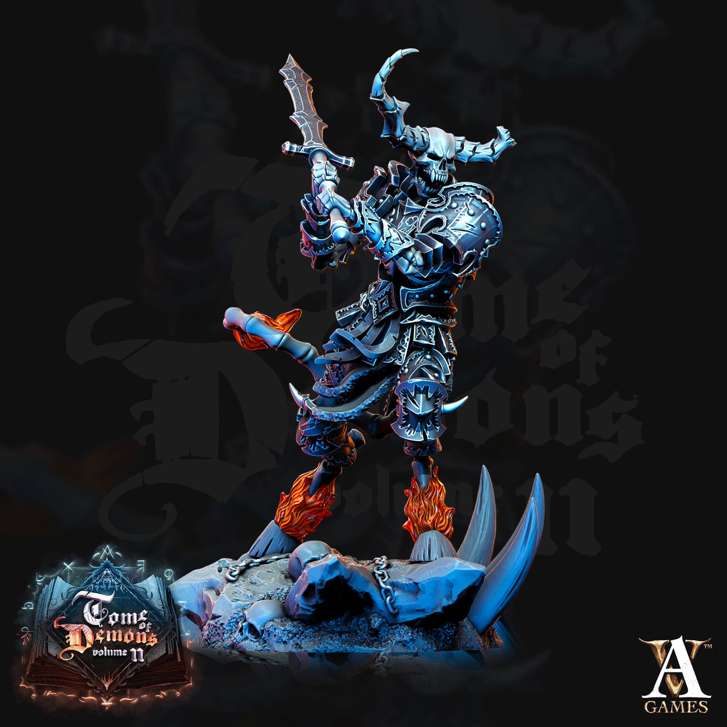 3D Printed Archvillain Games Tome of Demons Vol. II - Demonskulls 28mm 32mm D&D - 3D Printing Boss 