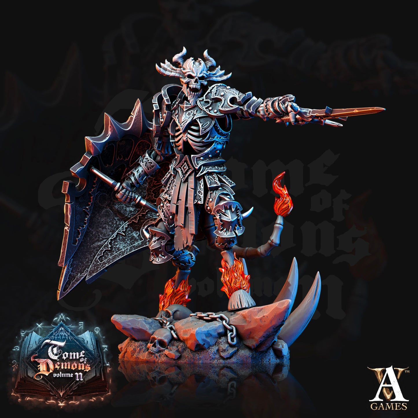 3D Printed Archvillain Games Tome of Demons Vol. II - Demonskulls 28mm 32mm D&D - 3D Printing Boss 