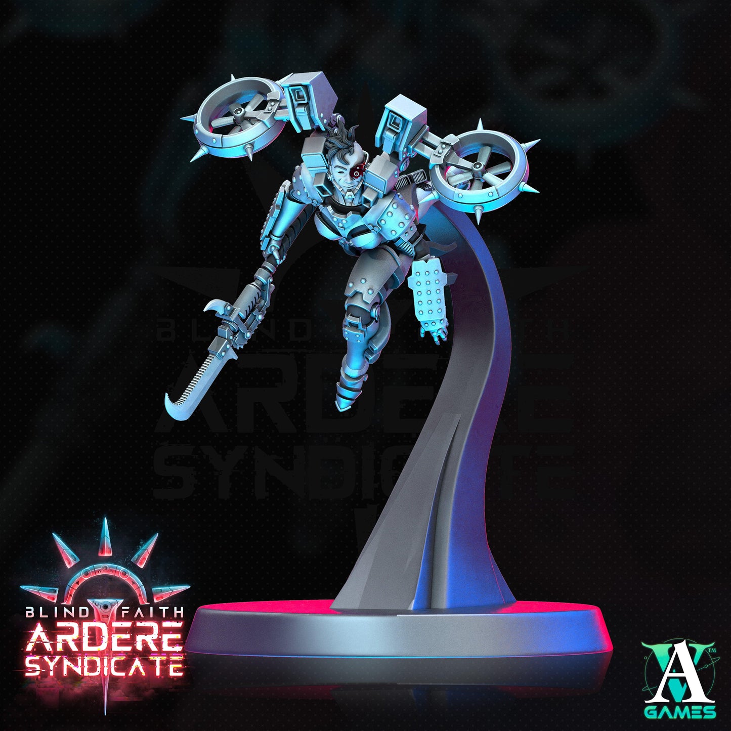 3D Printed Archvillain Games Valkyries Clean Base Set Arderite Valkyries Blind Faith - Ardere Syndicate 28 32mm D&D - 3D Printing Boss 