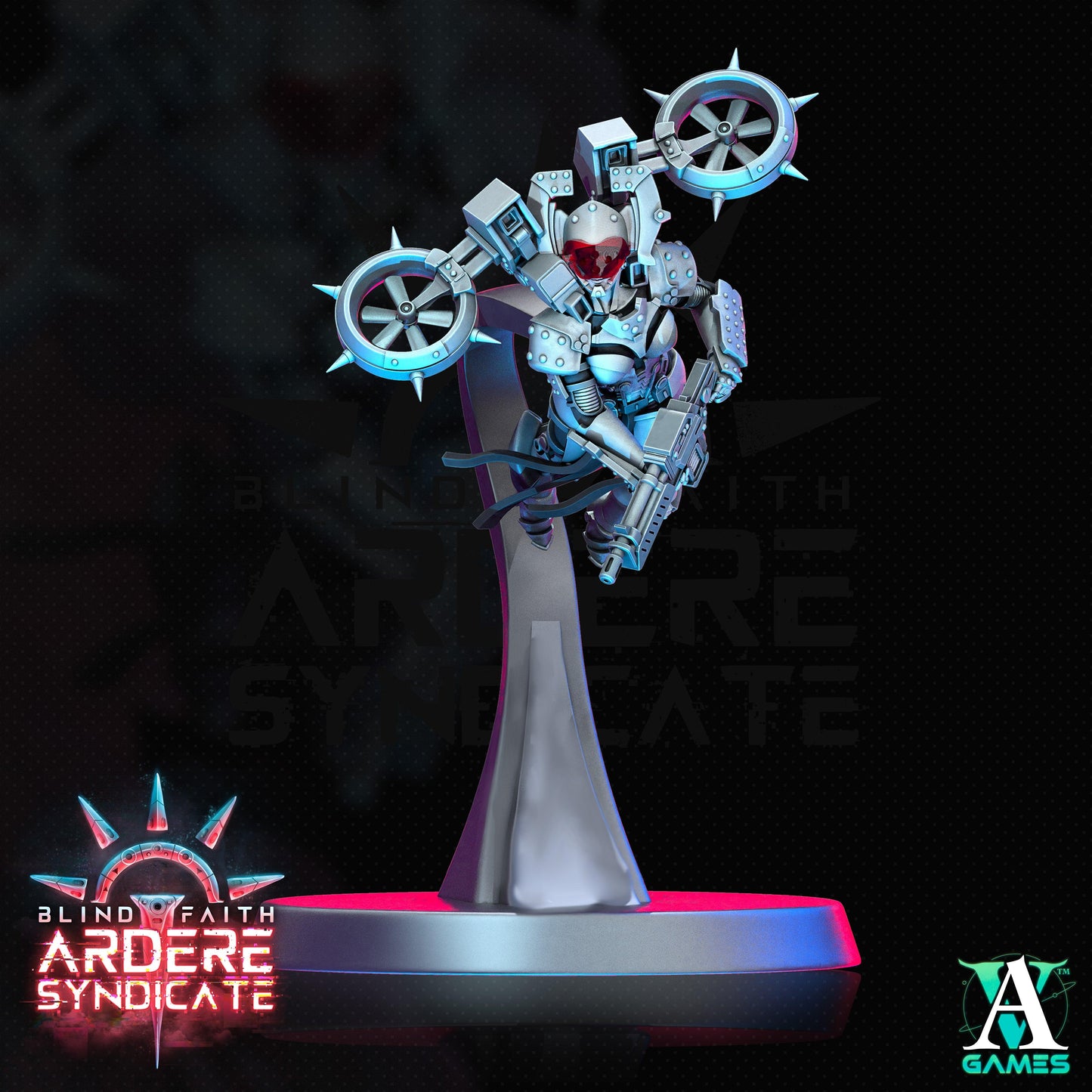 3D Printed Archvillain Games Valkyries Clean Base Set Arderite Valkyries Blind Faith - Ardere Syndicate 28 32mm D&D - 3D Printing Boss 