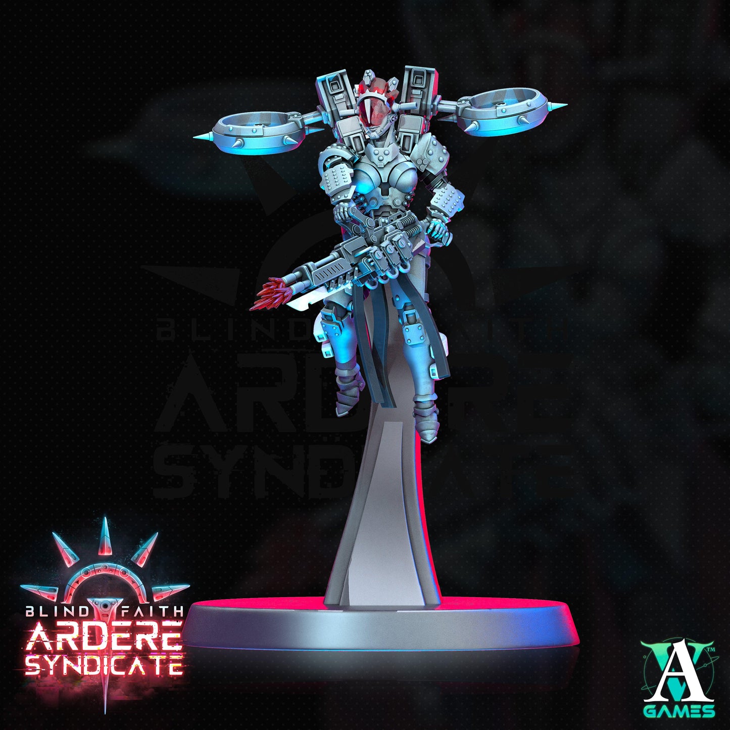 3D Printed Archvillain Games Valkyries Clean Base Set Arderite Valkyries Blind Faith - Ardere Syndicate 28 32mm D&D - 3D Printing Boss 