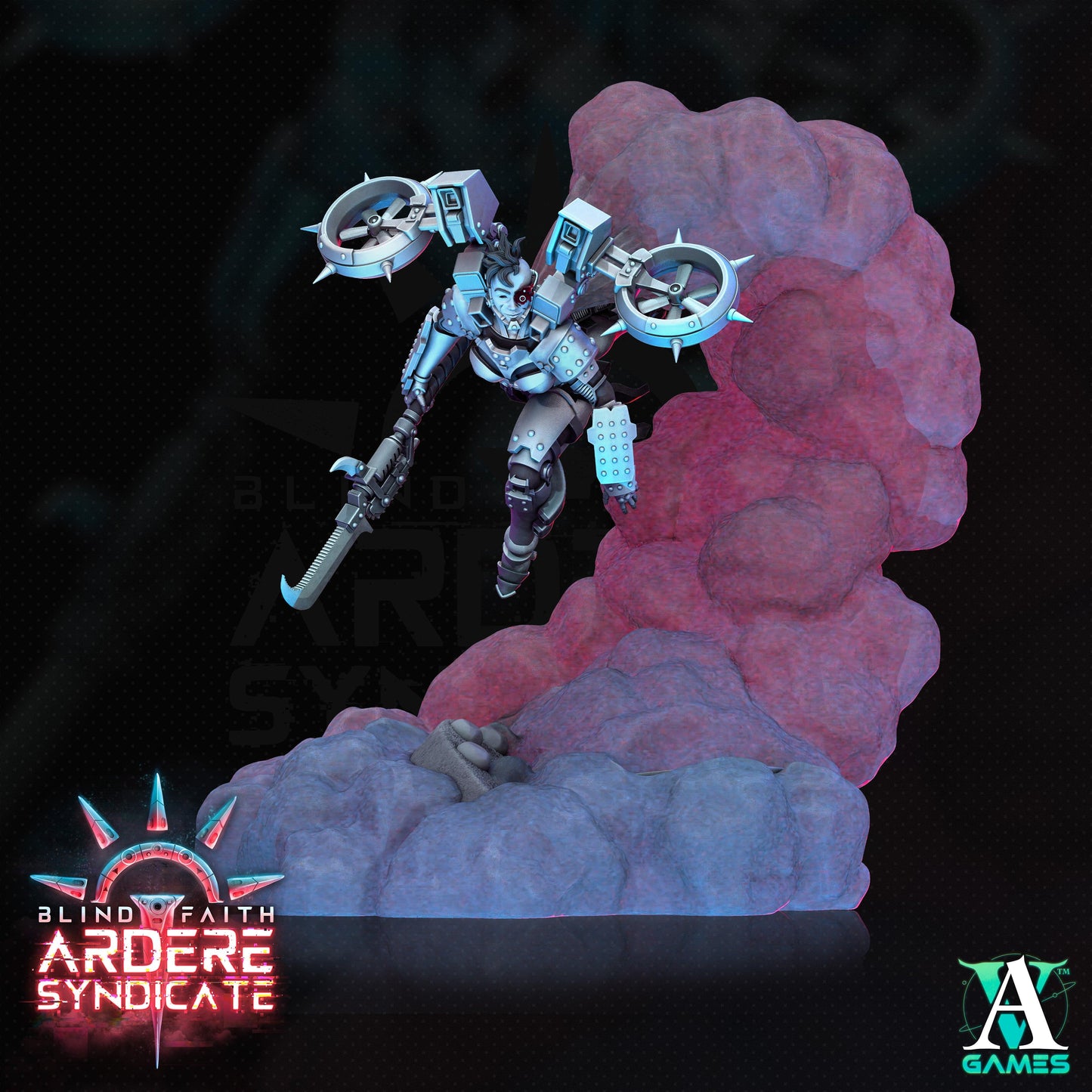 3D Printed Archvillain Games Valkyries Scenic Base Set Arderite Valkyries Blind Faith - Ardere Syndicate 28 32mm D&D - 3D Printing Boss 