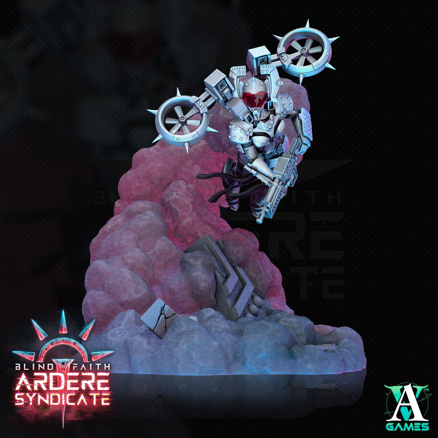 3D Printed Archvillain Games Valkyries Scenic Base Set Arderite Valkyries Blind Faith - Ardere Syndicate 28 32mm D&D - 3D Printing Boss 
