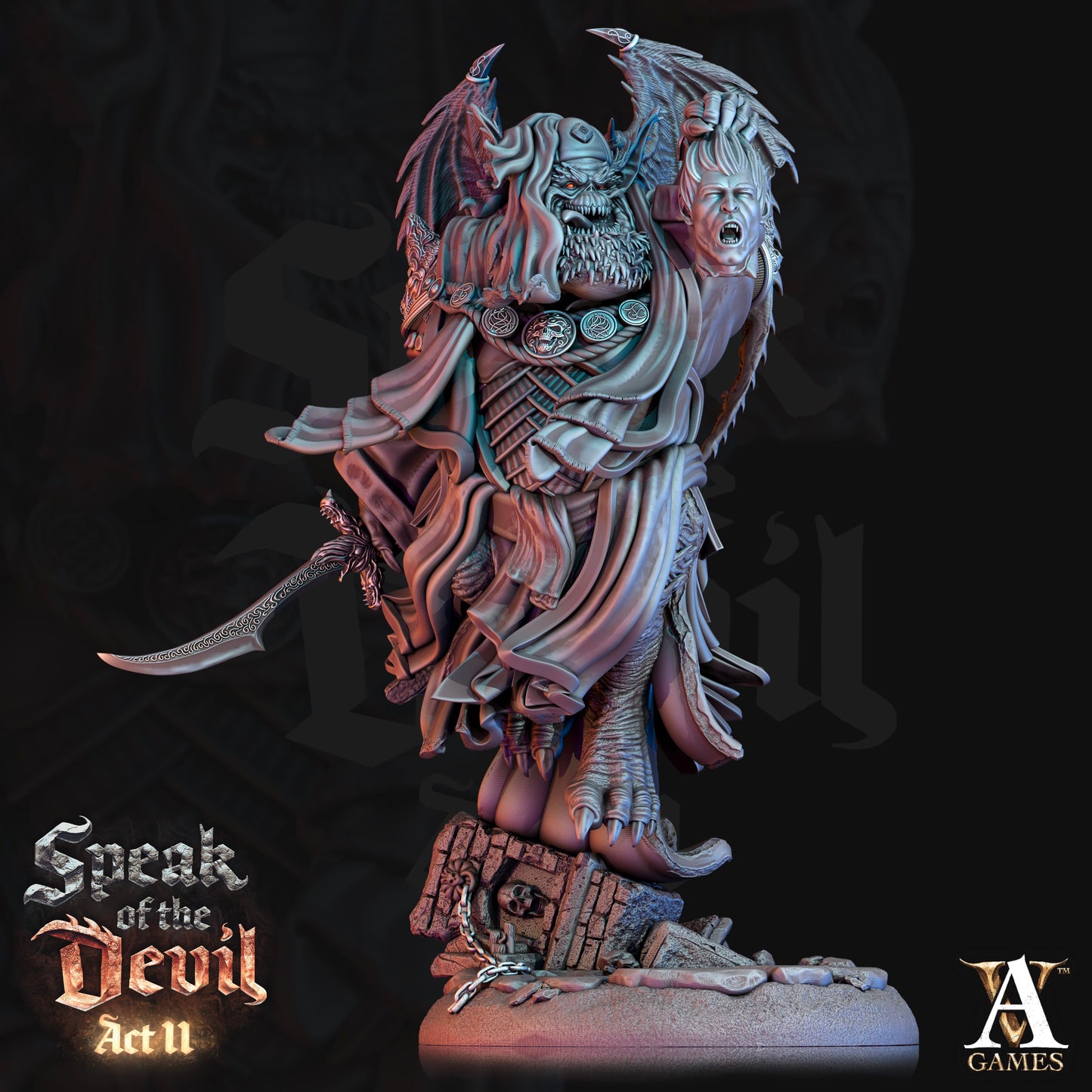 3D Printed Archvillain Games Varicite Devil Speak of the Devil Act II 28 32mm D&D - 3D Printing Boss 