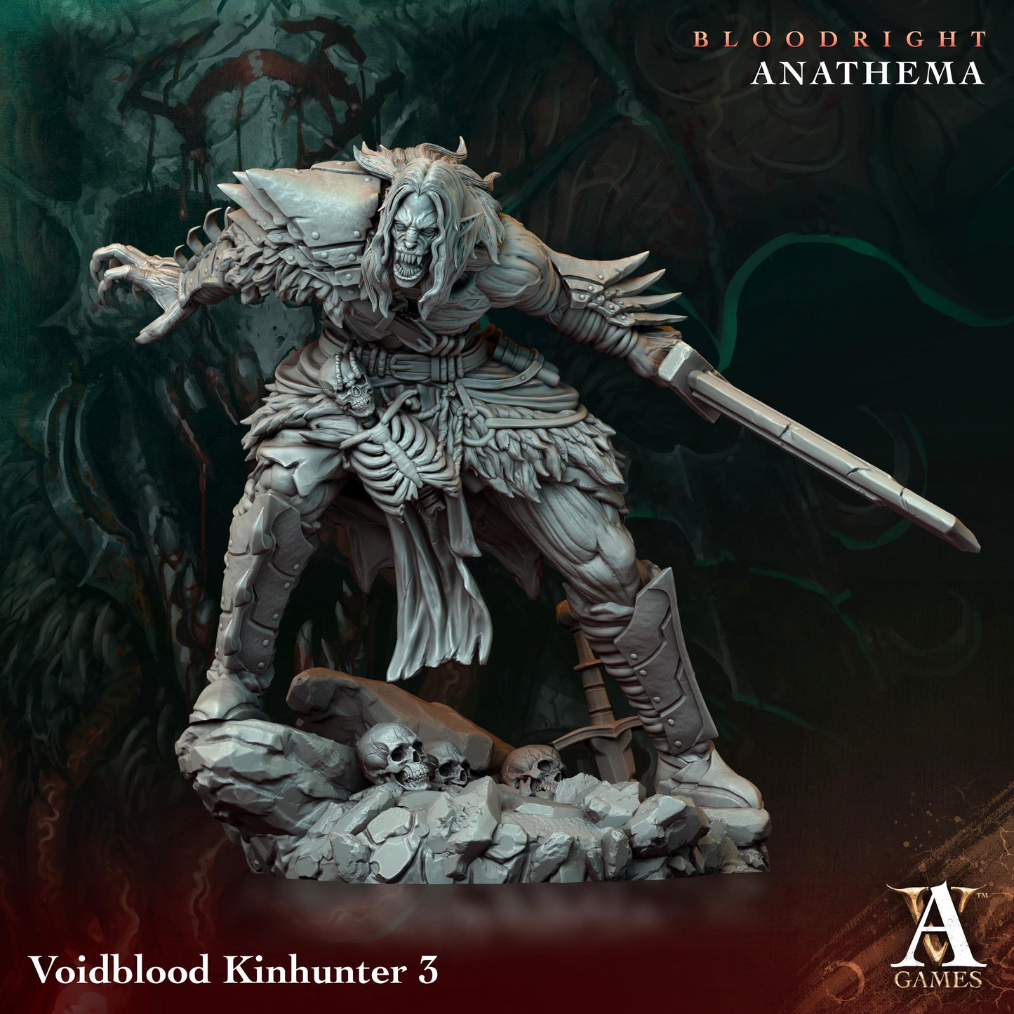 3D Printed Archvillain Games Voidblood Kinhunter Bloodright - Anathema 28 32mm D&D - 3D Printing Boss 