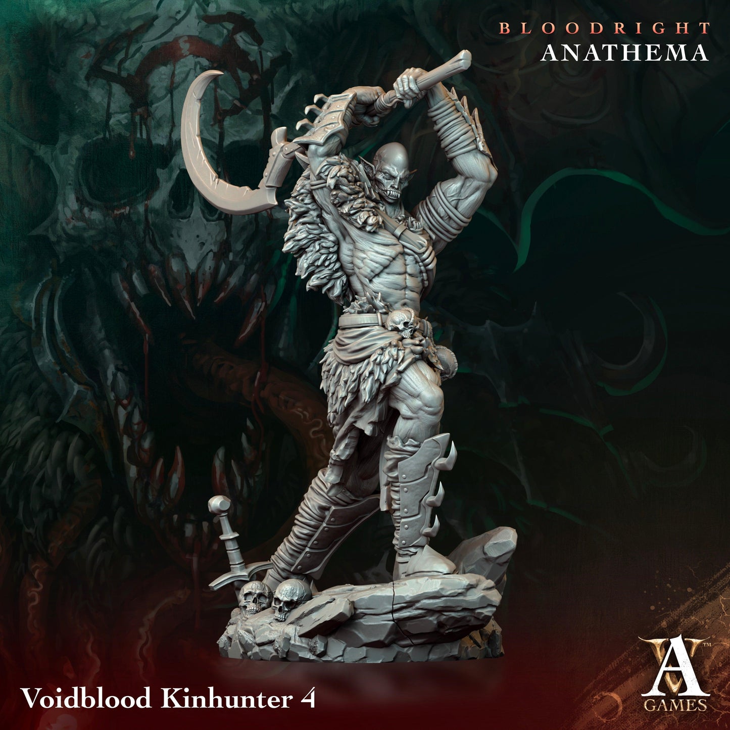 3D Printed Archvillain Games Voidblood Kinhunter Bloodright - Anathema 28 32mm D&D - 3D Printing Boss 