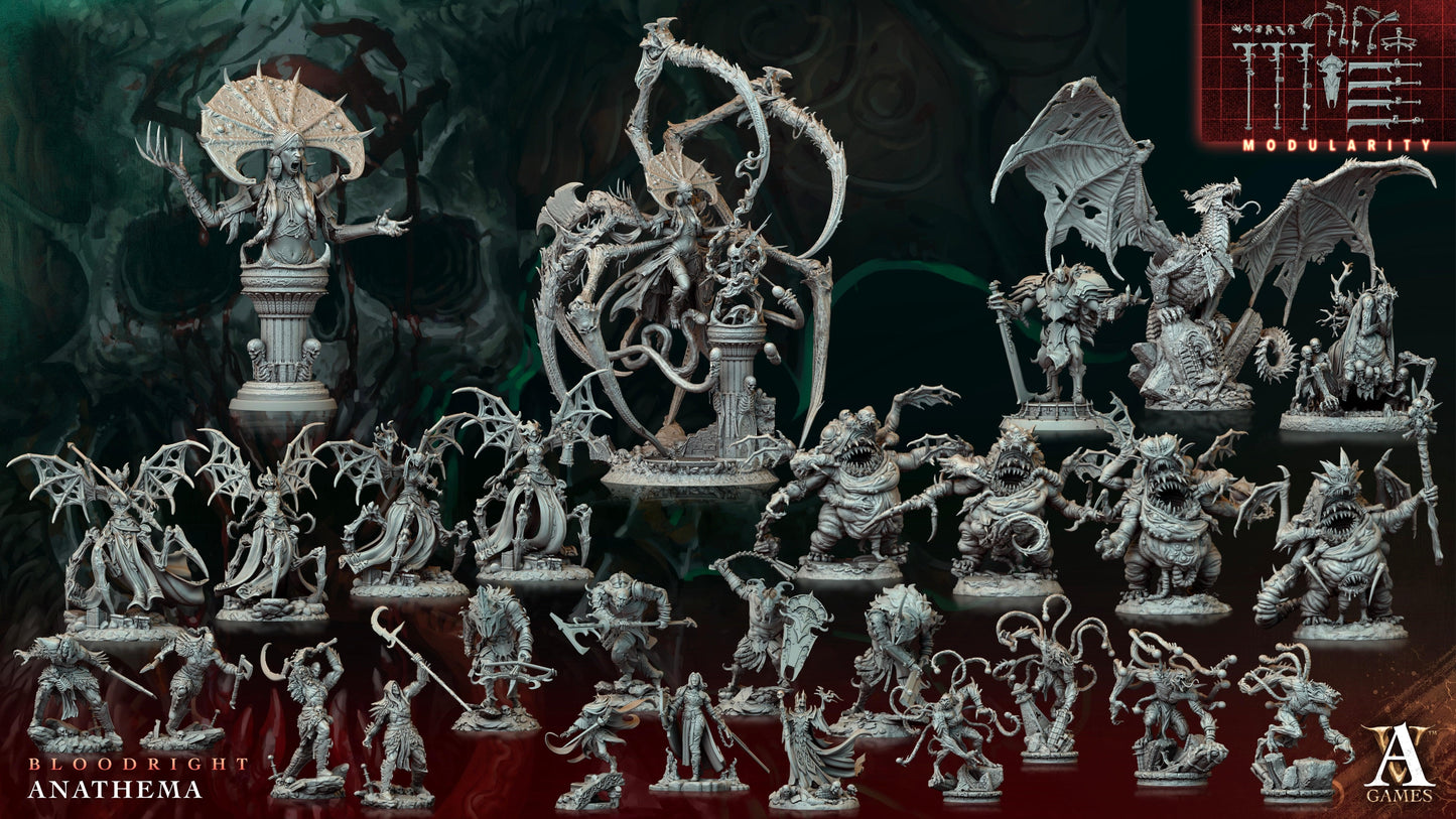 3D Printed Archvillain Games Voidblood Kinhunter Bloodright - Anathema 28 32mm D&D - 3D Printing Boss 