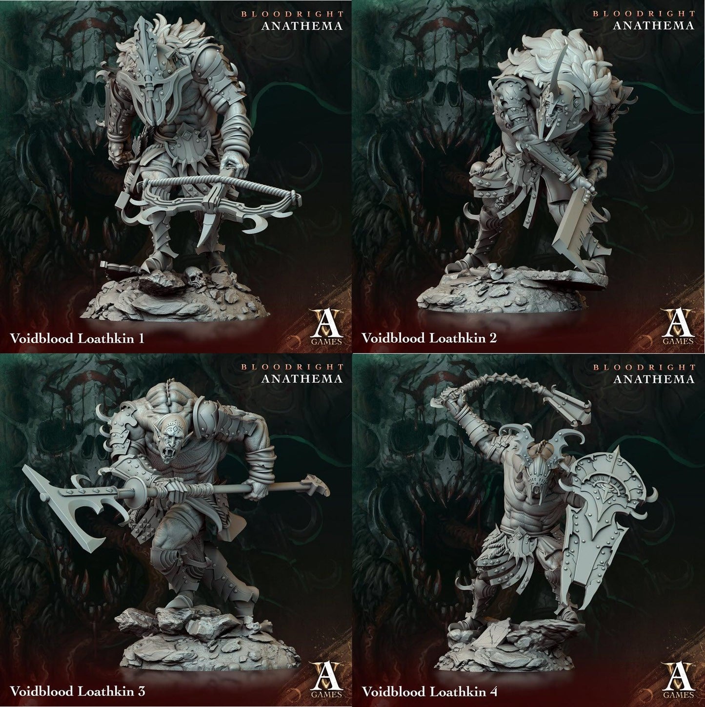 3D Printed Archvillain Games Voidblood Loathkin Bloodright - Anathema 28 32mm D&D - 3D Printing Boss 