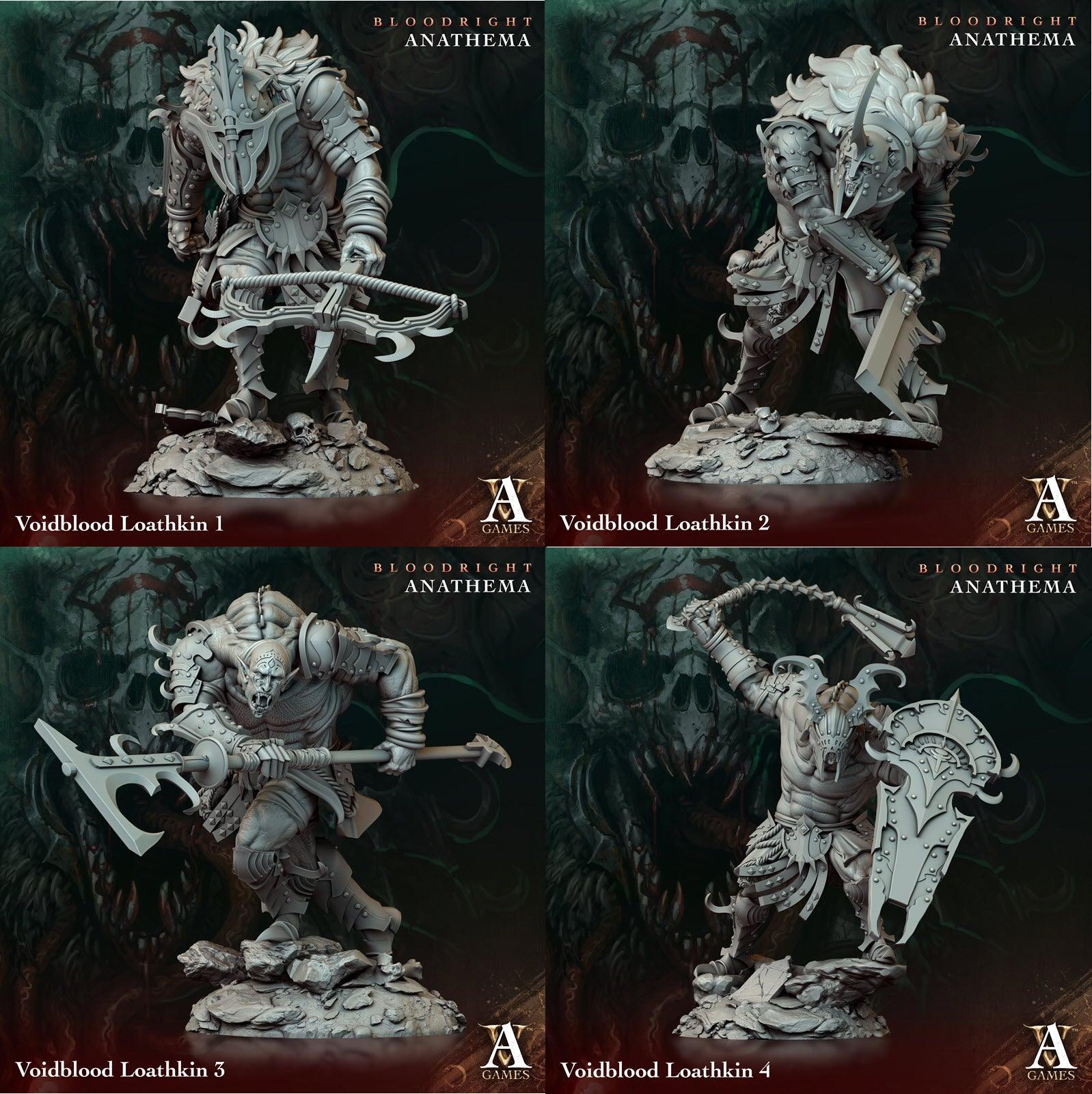 3D Printed Archvillain Games Voidblood Loathkin Bloodright - Anathema 28 32mm D&D - 3D Printing Boss 