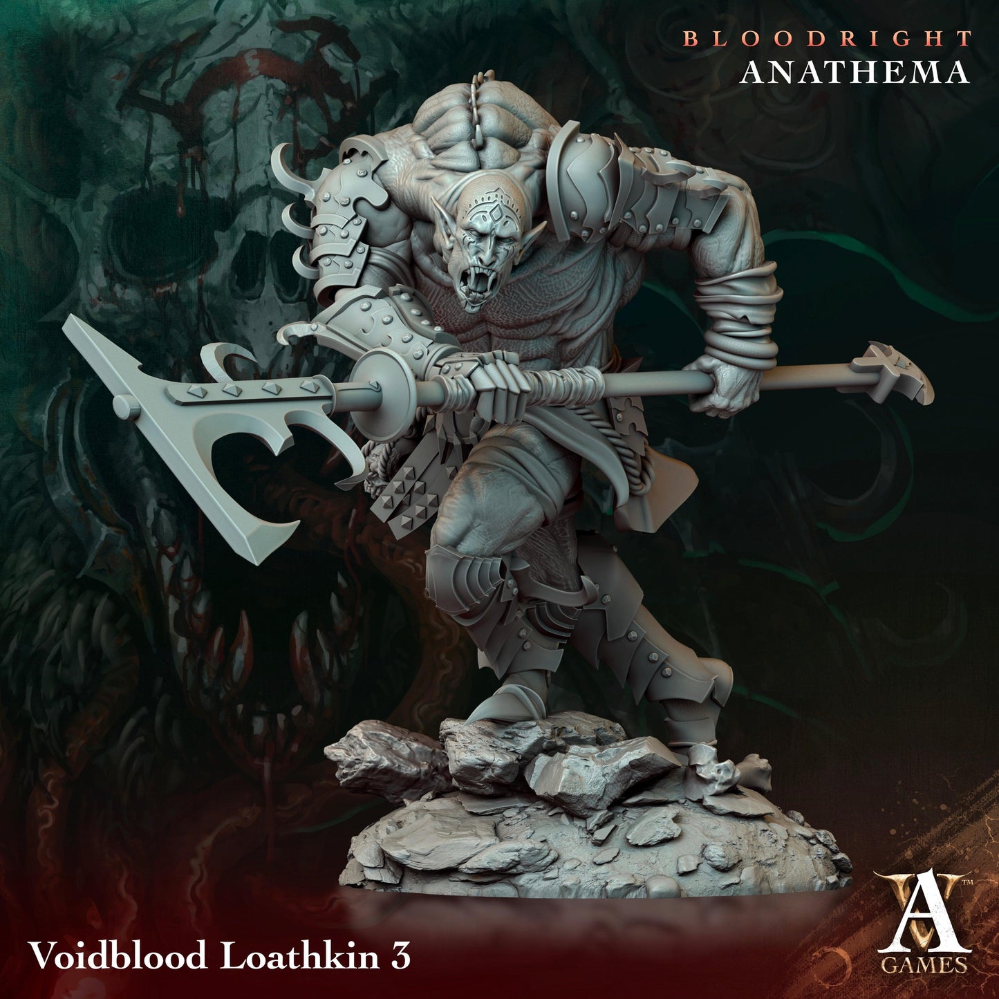 3D Printed Archvillain Games Voidblood Loathkin Bloodright - Anathema 28 32mm D&D - 3D Printing Boss 