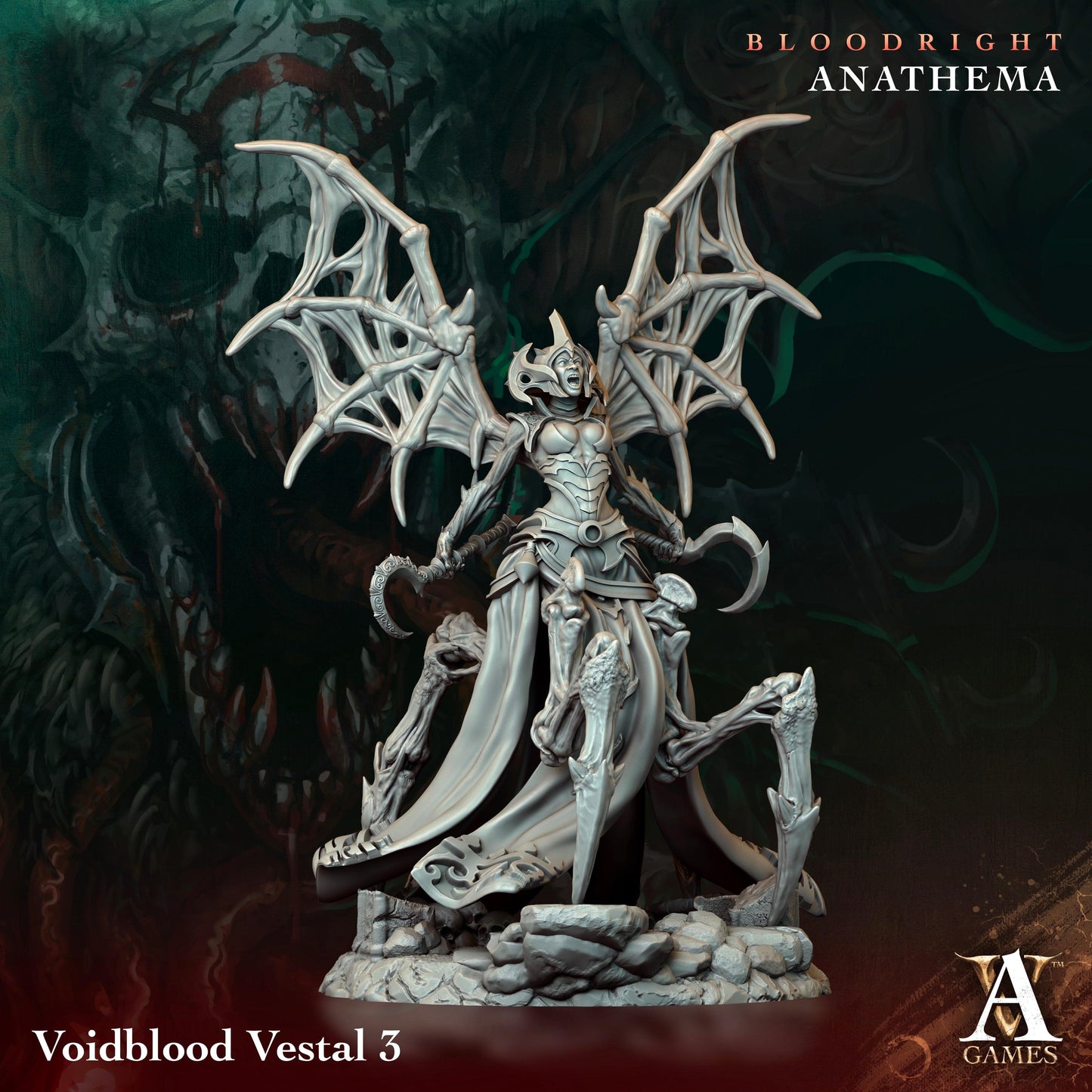 3D Printed Archvillain Games Voidblood Vestal Bloodright - Anathema 28 32mm D&D - 3D Printing Boss 