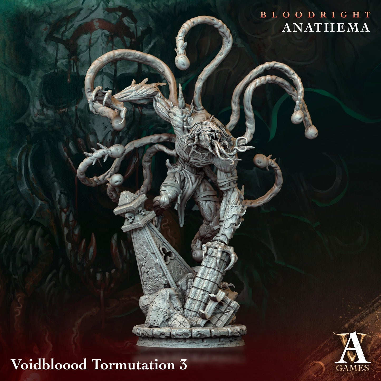 3D Printed Archvillain Games Voidbloood Tormutation Bloodright - Anathema 28 32mm D&D - 3D Printing Boss 