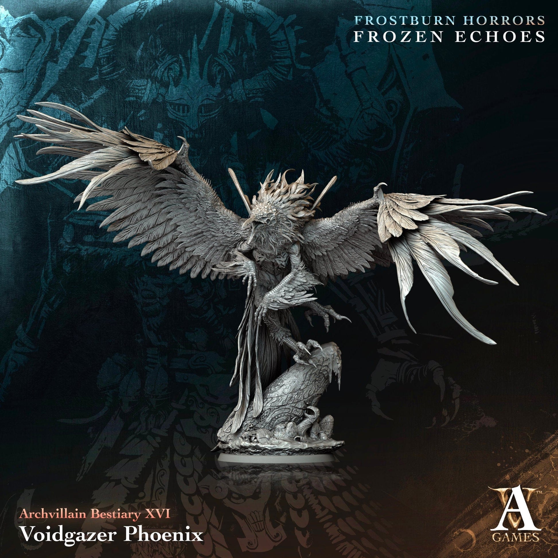 3D Printed Archvillain Games Voidgazer Phoenix Archvillain Bestiary Vol XVI 28 32mm D&D - 3D Printing Boss 