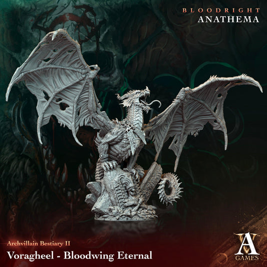 3D Printed Archvillain Games Voragheel - Bloodwing Eternal Archvillain Bestiary Vol. II 28 32mm D&D - 3D Printing Boss 