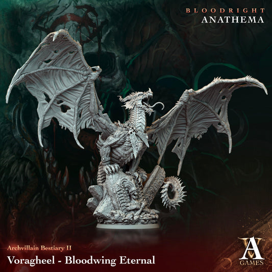 3D Printed Archvillain Games Voragheel - Bloodwing Eternal Archvillain Bestiary Vol. II 28 32mm D&D - 3D Printing Boss 