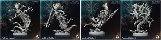 3D Printed Archvillain Games Voshivari Maiden The Trench Nereivari Archvillain Society Vol XXXV 28 32mm D&D - 3D Printing Boss 