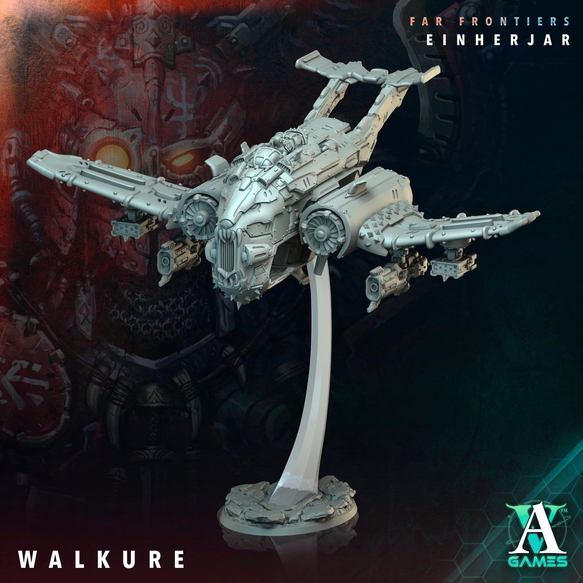 3D Printed Archvillain Games Walkure Far Frontiers Einherjar 28 32mm D&D - 3D Printing Boss 