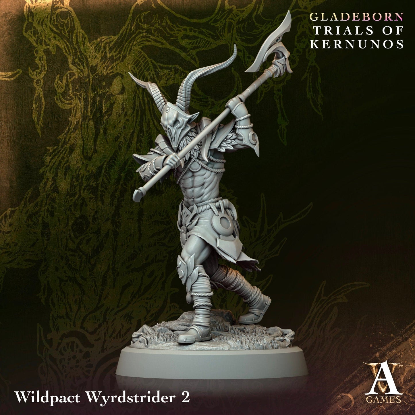 3D Printed Archvillain Games Wildpact Wyrdstrider Gladeborn - Trials of Kernunos 28 32mm D&D - 3D Printing Boss 
