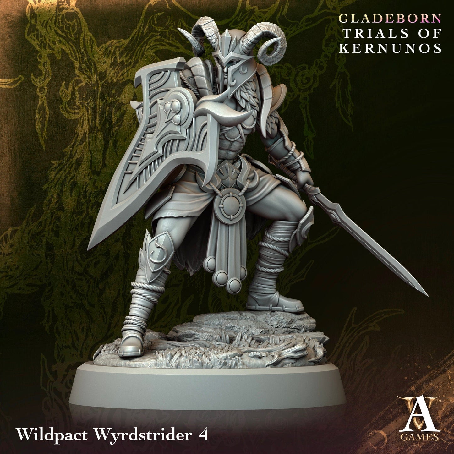 3D Printed Archvillain Games Wildpact Wyrdstrider Gladeborn - Trials of Kernunos 28 32mm D&D - 3D Printing Boss 