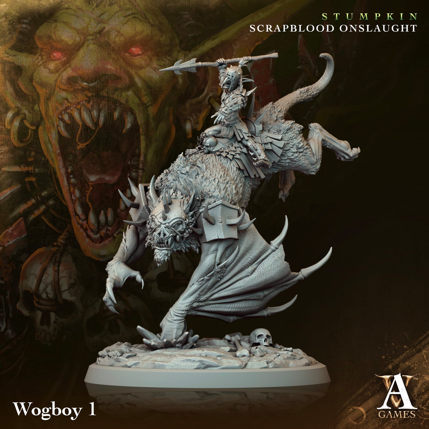 3D Printed Archvillain Games Wogboys Stumpkin Scrapblood Onslaught 28 32mm D&D - 3D Printing Boss 