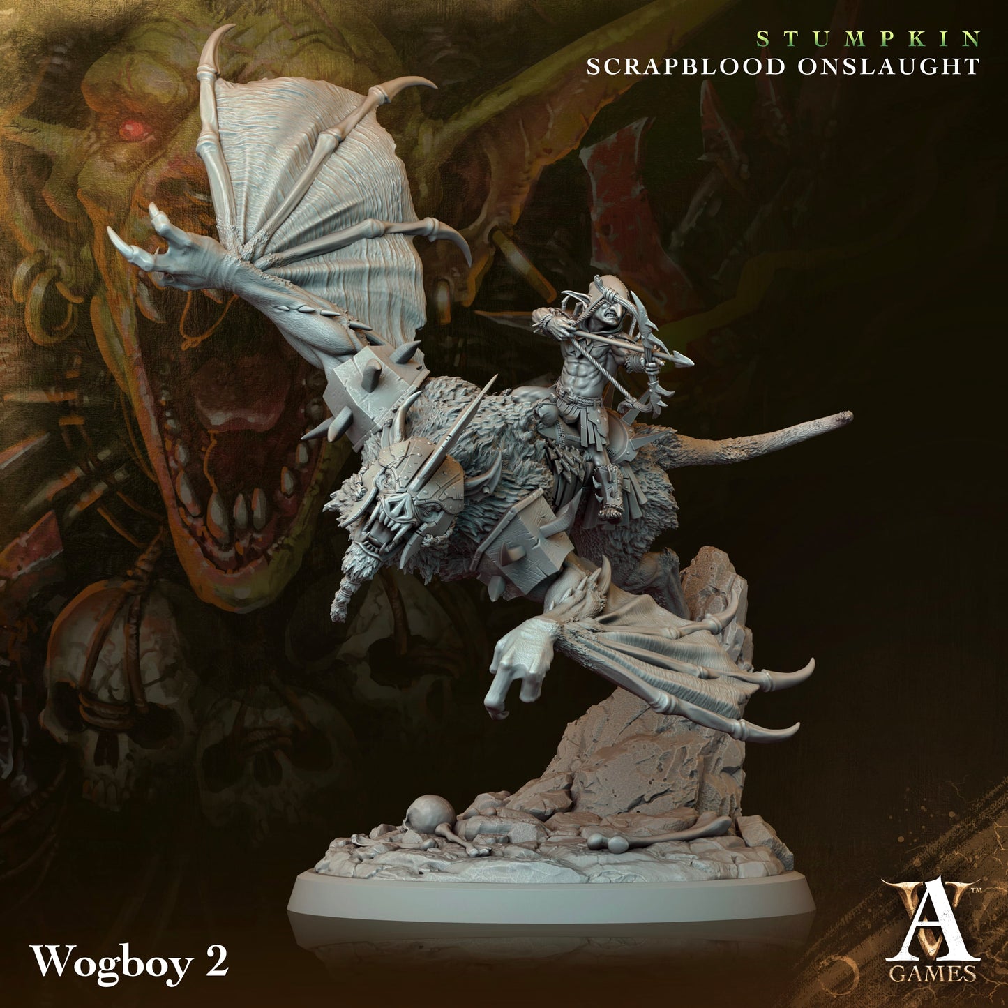 3D Printed Archvillain Games Wogboys Stumpkin Scrapblood Onslaught 28 32mm D&D - 3D Printing Boss 