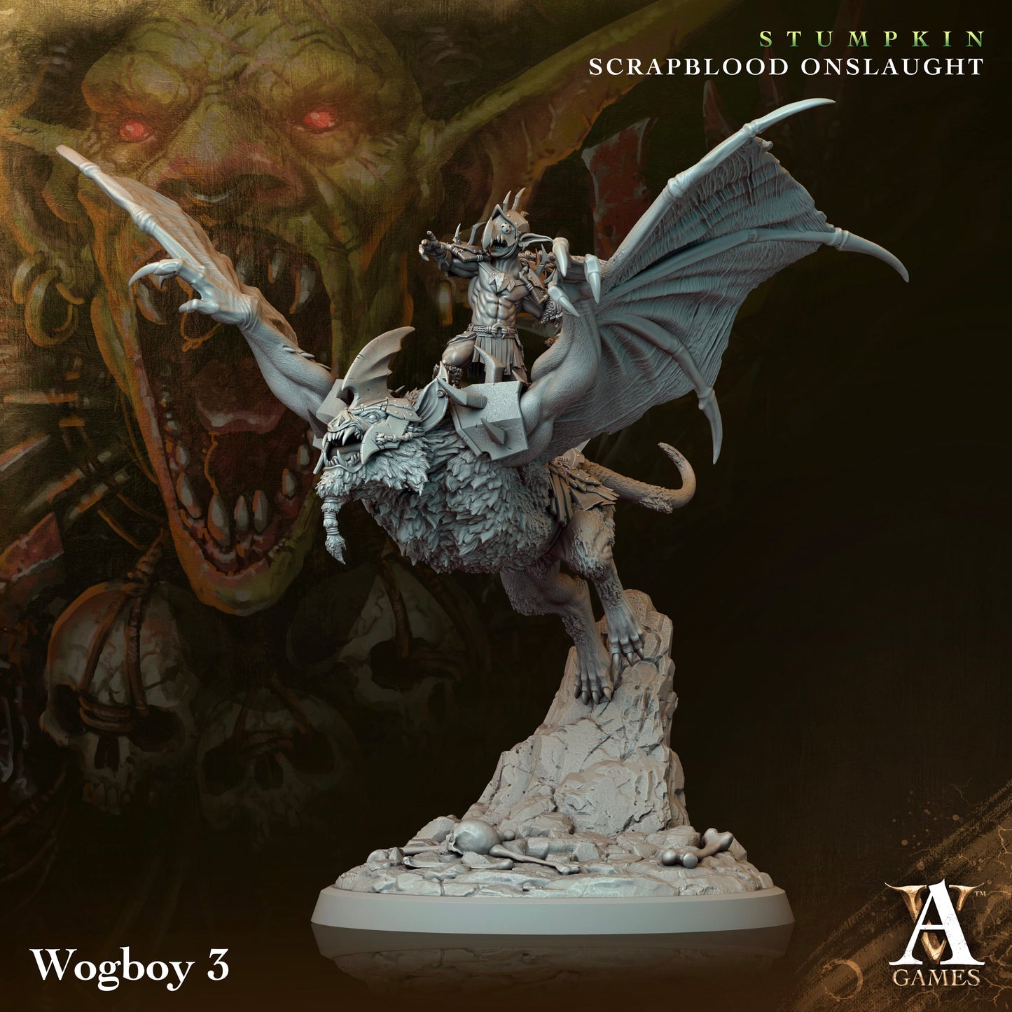 3D Printed Archvillain Games Wogboys Stumpkin Scrapblood Onslaught 28 32mm D&D - 3D Printing Boss 