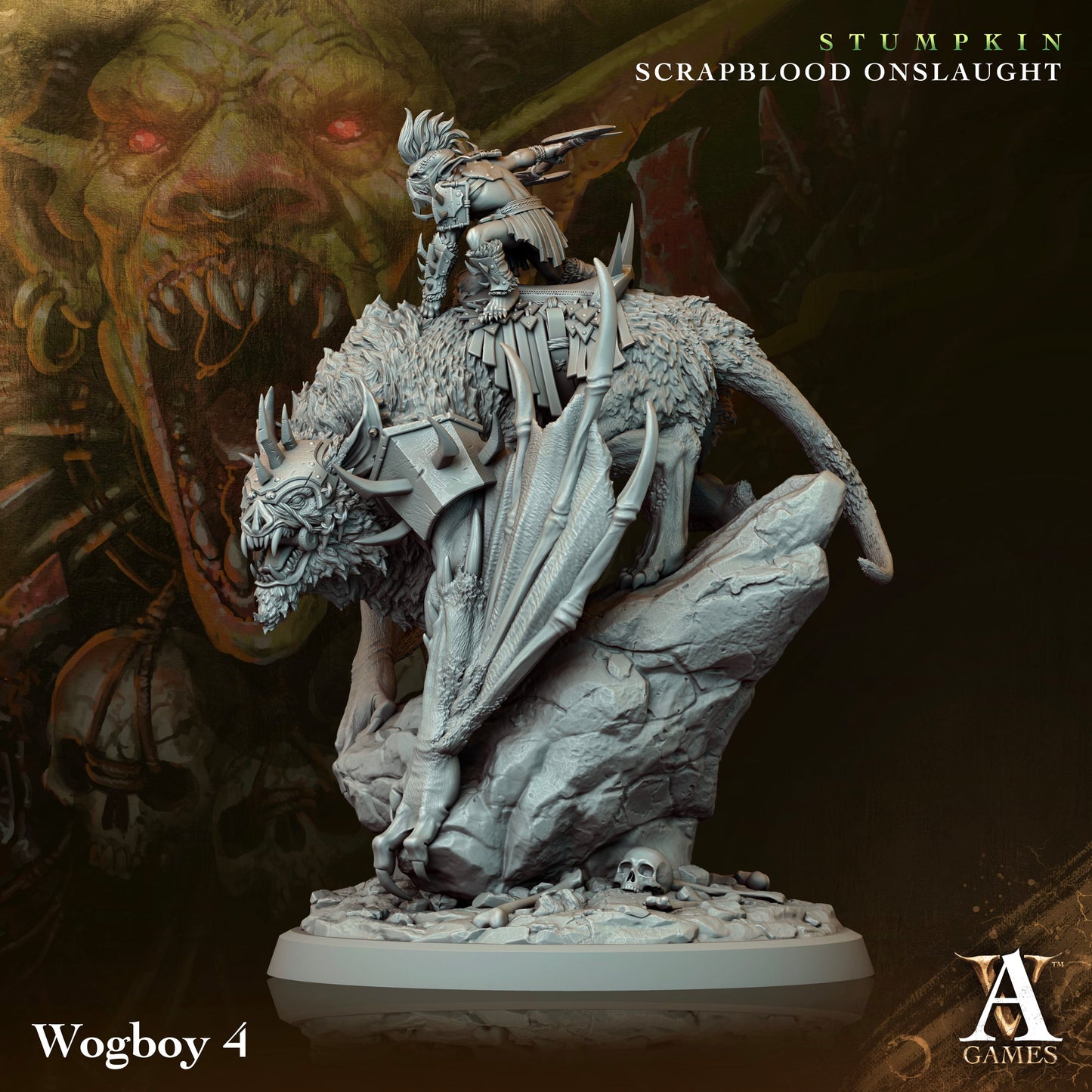 3D Printed Archvillain Games Wogboys Stumpkin Scrapblood Onslaught 28 32mm D&D - 3D Printing Boss 