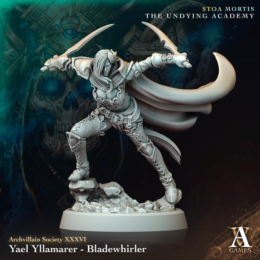 3D Printed Archvillain Games Yael Yllamarer Bladewhirler Archvillain Society Vol. XXXVI 28 32mm D&D - 3D Printing Boss 
