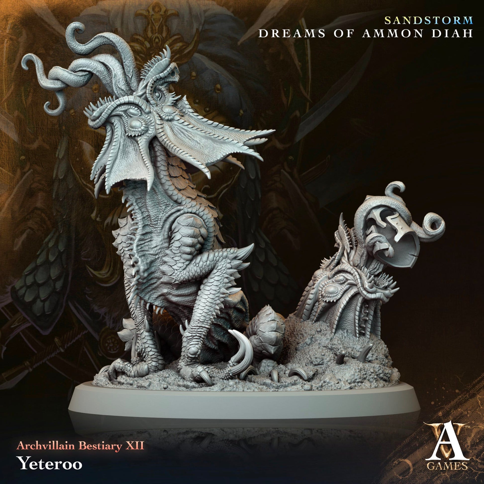 3D Printed Archvillain Games Yeteroo Archvillain Bestiary Vol XII 28 32mm D&D - 3D Printing Boss 