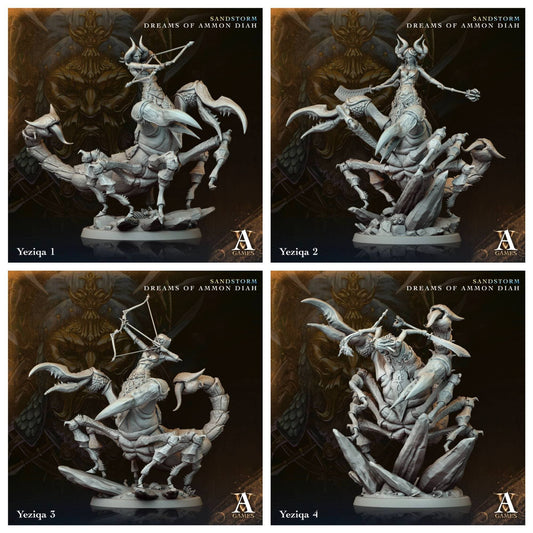3D Printed Archvillain Games Yeziqa Sandstorm Dreams of Ammon Diah 28 32mm D&D - 3D Printing Boss 