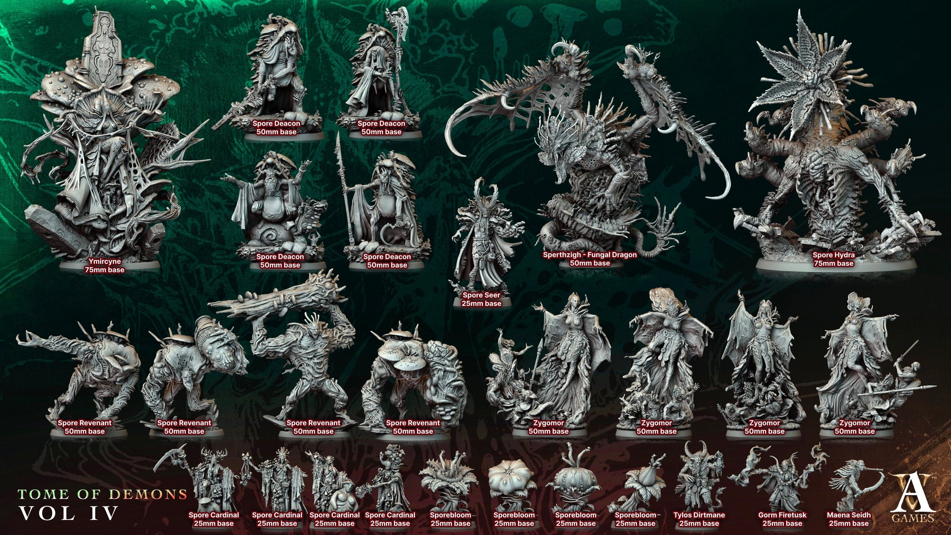 3D Printed Archvillain Games Ymircyne Tome of Demons Vol IV 28 32mm D&D - 3D Printing Boss 