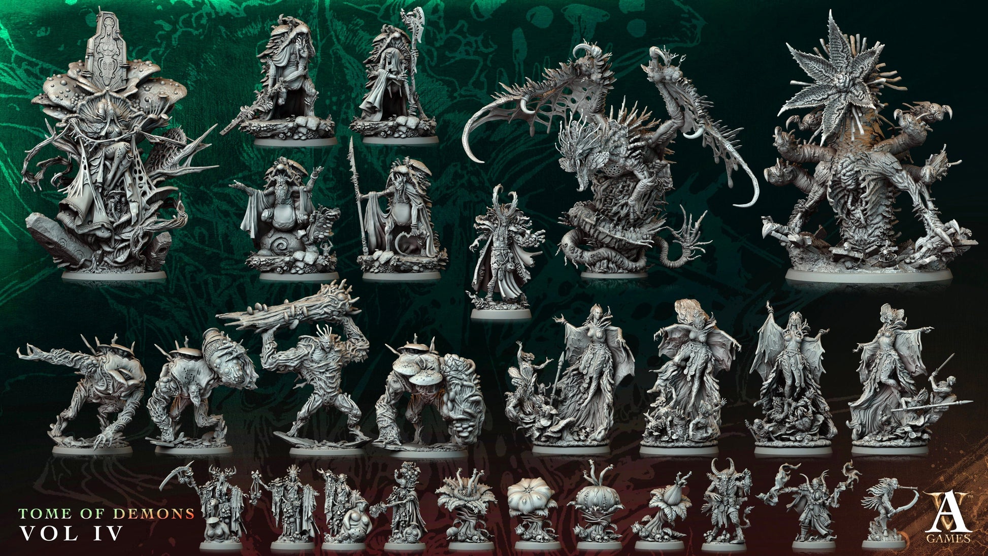3D Printed Archvillain Games Ymircyne Tome of Demons Vol IV 28 32mm D&D - 3D Printing Boss 