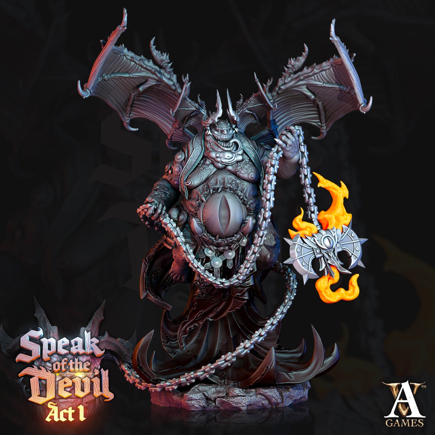 3D Printed Archvillain Games Yoronian Devil Speak of the Devil Act I 28 32mm D&D - 3D Printing Boss 