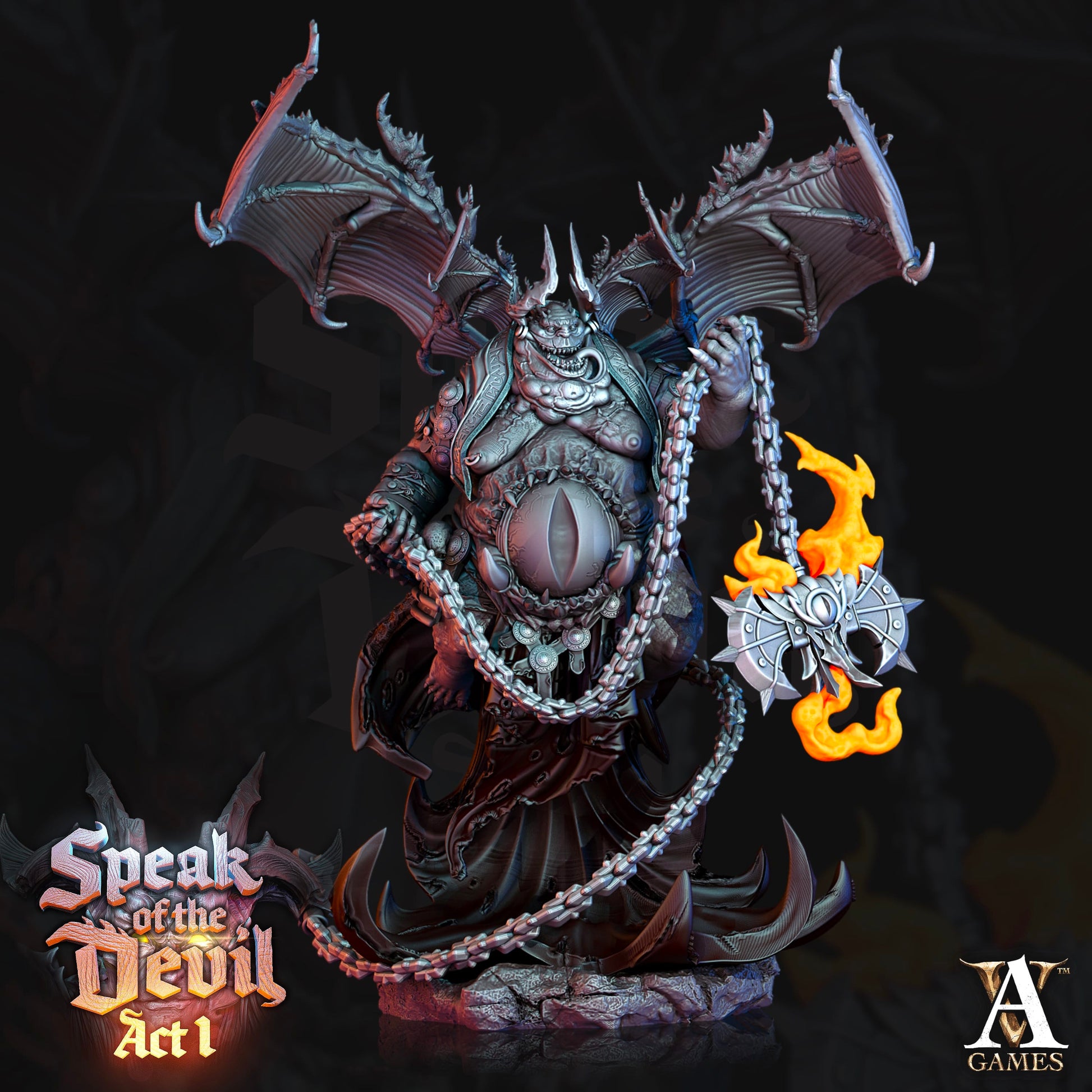 3D Printed Archvillain Games Yoronian Devil Speak of the Devil Act I 28 32mm D&D - 3D Printing Boss 