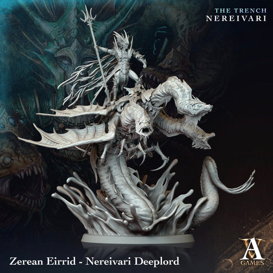 3D Printed Archvillain Games Zerean Eirrid Nereivari Deeplord The Trench Nereivari Archvillain Society Vol XXXV 28 32mm D&D - 3D Printing Boss 