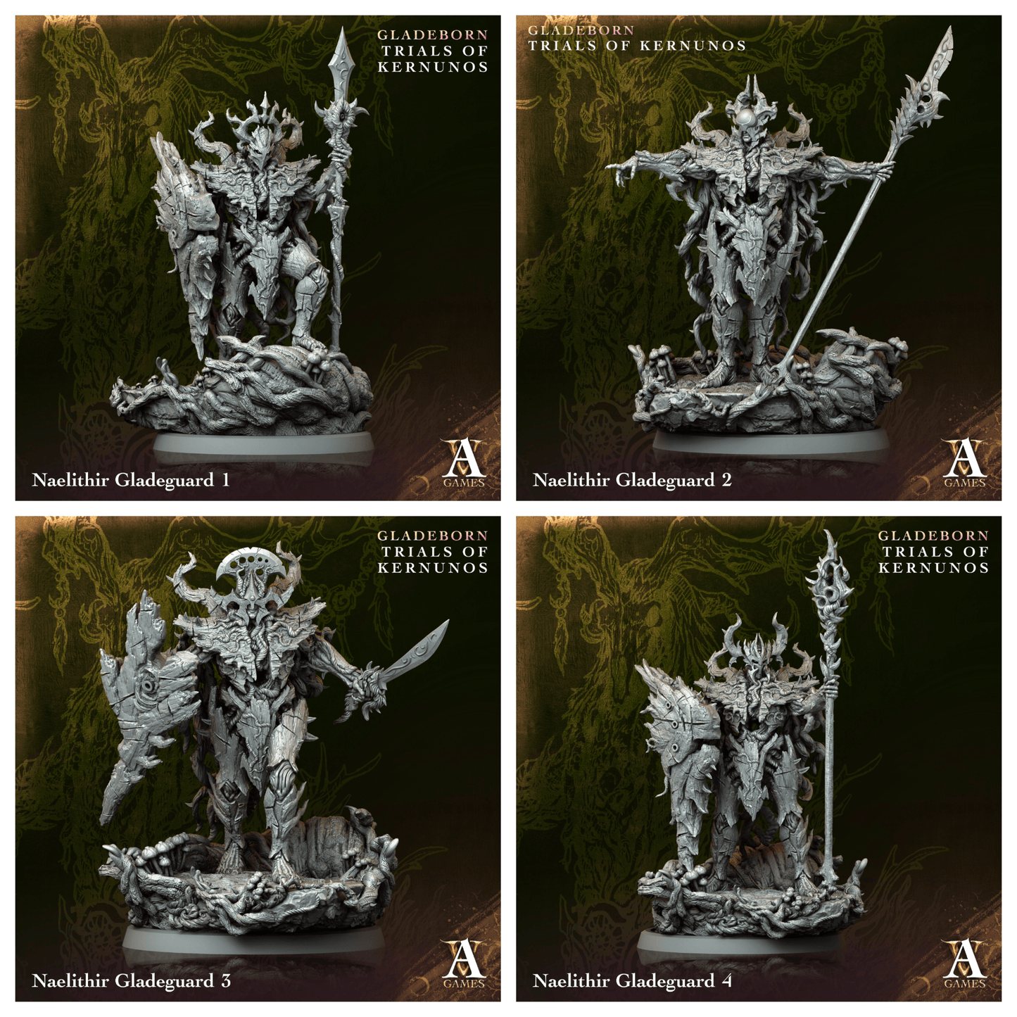 3D Printed Archvillain Naelithir Gladeguard Gladeborn - Trials of Kernunos 28 32mm D&D - 3D Printing Boss 